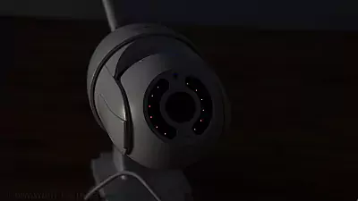 Wansview W9 Überwachungskamera IR-LEDs bei Nacht