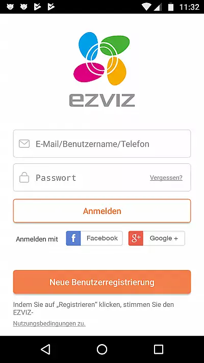 EZVIZ App Registrieren
