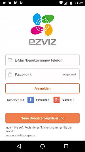 EZVIZ App Registrieren
